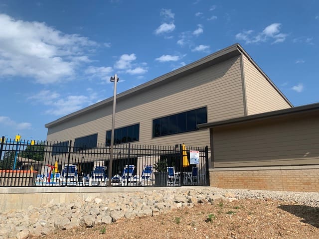 Village of Four Seasons aquatic center siding view 5